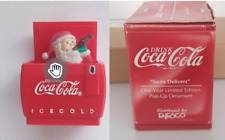 Vintage Enesco Santa Delivers Coca-Cola Limited Edition Pop-Up Ornament picture