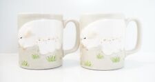 Vintage 3D Pig Sow and Piglets Coffee Mug Cup Lot of 2 Made in Japan picture