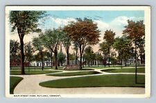 Rutland VT-Vermont, Main Street Park, c1919 Vintage Postcard picture