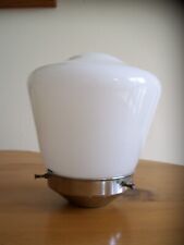 ART DECO WHITE OPALINE GLASS LAMP SHADE+FITTING-GC. picture