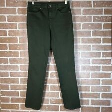 NYDJ Olive Green Sheri Slim Straight Leg Jeans Lift Tuck Technology Size 6 picture