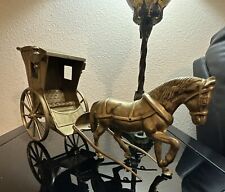 Vintage Solid Brass Large Horse and Hackney Carriage /detached Horse picture