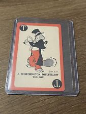 1939 WALT DISNEY PINOCCHIO HONEST JOHN FOX ROOKIE CARD WHITMAN RARE DISNEYANA picture