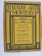 THEATRE ARTS MONTHLY March 1933 Noel Coward Alfred Lunt Lynn Fontanne  picture