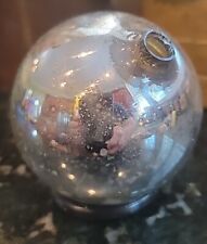 Antique Christmas Ornament Kugel Silver Glass RARE EARLY 