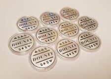 10x Silver Clad Bounty Poker Chips for Bounty Tournaments / Card Protector Coins picture