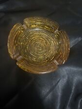 vintage amber ashtray glass picture