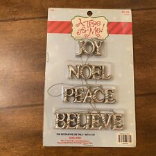 Christmas Ornaments JOY NOEL PEACE BELIEVE Silver Series A Tree for Me  picture