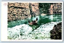 Adirondacks New York NY Postcard Entering The Rapids Ausable Chasm c1905's Boat picture