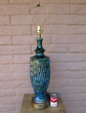 HONI CHILO BLUE GREEN TABLE LAMP, MID CENTURY MODERN, 37 INCHES picture