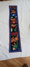 Vtg Dahomey African Wall Tapestry Textile Folk Art picture