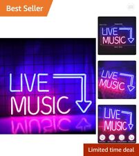 Vibrant Glowing Live Music Neon Sign - 16.5*8.7in - Reusable - Multi-Purpose picture