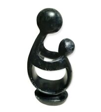 Mother Holding Child Resin Abstract Art Sculpture Black 9 .25