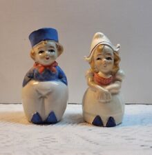 Vintage 1950's Precious little Dutch Boy and Girl salt & pepper shakers  picture