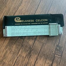 Vintage USA Rare Celanese Celcon Slide Rule By Doric K&E Co. With Leather Case picture