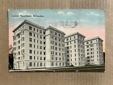 Postcard Milwaukee WI Wisconsin Cudahy Tower Apartments Vintage 1917 PC picture