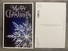 Lantern Press Postcard Merry Christmas Snowflake picture