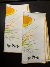 Vintage VERA Neumann  Napkins Set Of 2.  Green And Yellow Butterflies picture