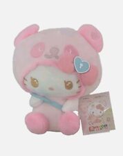Sanrio Hello Kitty Panda Costume Plush Doll w/ Heart Key 6.5