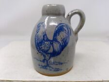 1990 Bastine Pottery Small Stoneware Rooster / Chicken Jug picture