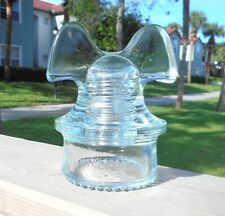 GREAT OFF CLEAR CD 257 HEMINGRAY MICKEY MOUSE STYLE GLASS INSULATOR (A) picture