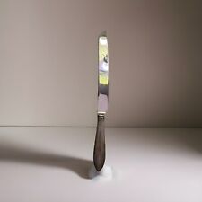 VTG Leonard Stainless Steel Bread Knife Sterling Silver Plated Handle Japan EUC picture