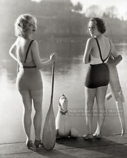 Vintage 1930s Two Women in Swimsuits at the Lake Photograph - Bathing Beauties picture