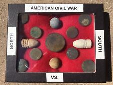 Civil War Relics Display Box, Genuine Artifacts - Richmond, Va picture