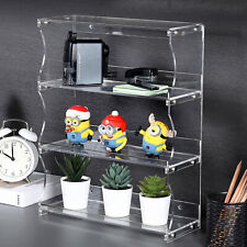 Clear Acrylic Wall Mounted 3 Tier Floating Display Rack, Plastic Hanging Shelves picture