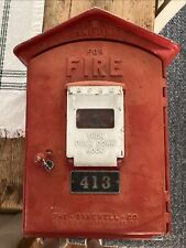 Vintage Gamewell Fire Call box alarm Gamewell Wall mount With Key picture