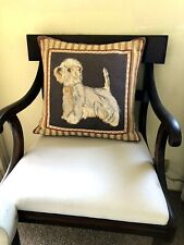 Vintage Tapestry Westie Terrier dog Pillow down pillow with zipper 15 X 17 in. picture