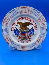 1975 Vtg  USA Bicentennial 200th Anniversary Year 1776-1976  Calendar Plate picture