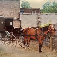 Postcard IN Goshen Horse and Buggy Parking Lot Pub Nelson Jones Dexter VTG picture