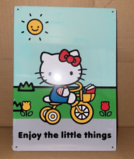 Hello Kitty Sanrio ENJOY THE LITTLE THINGS TIN METAL SIGN NEW picture