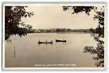 c1960 Boating Lake Alice Canoe Fergus Falls Minnesota MN Vintage RPPC Postcard picture