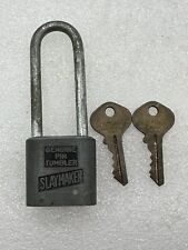 Vintage Slaymaker Padlock Genuine Pin Tumbler With 2 Original Keys picture