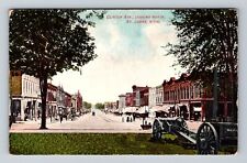 St Johns MI-Michigan, Clinton Ave Looking North Antique, Vintage Postcard picture