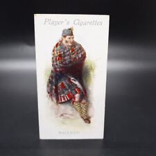 1908 Player's Cigarettes Highland Clans #7 Maclean Rare Antique Tobacco Card picture