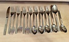 IIC Stainless Scrolled Pattern Vintage Flatware Made in Japan 17 Assorted Pieces picture