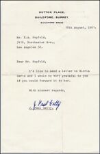 J. PAUL GETTY - TYPED LETTER SIGNED 08/18/1961 picture