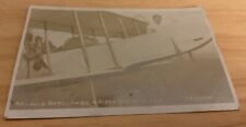 RPPC French aviator Louis Noel on a 80 H. P. Farman Biplane at Hendon, England picture