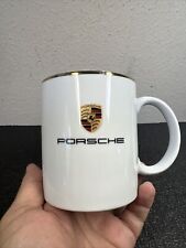 Genuine Porsche Gold Rimmed Large Coffee, Tea Mug Elegant Classy 911 944 928 930 picture