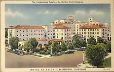 Bakersfield California Hotel El Tejon Postcard c1930 picture