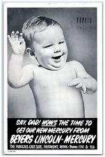 Fairmont Minnesota Postcard Oversized Beyers Lincoln-Mercury Advertisement 1957 picture
