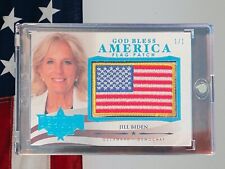 DECISION UPDATE DR. JILL BIDEN GOD BLESS AMERICA FLAG PATCH ICE BLUE 1/1 GRAIL picture