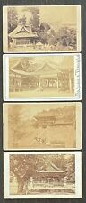 JAPANESE TEMPLES - HACHIMAN & KOBE & TWO OTHERS - FOUR ORIGINAL CDV PHOTOGRAPHS picture