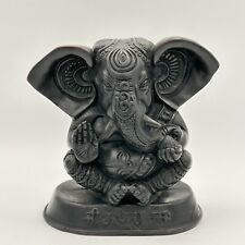 Beautiful Ganesh/Ganesha Good Luck Diwali Hindu God Resin Carving 6 1/2” X6 1/2” picture