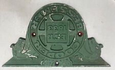 RARE RAILROAD ENGINE / MARINE DIESEL “COOPER BESSEMER EST 1833” SIGN plaque ￼ picture