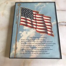 Vintage Framed American Flag -The National Anthem -Wall Hanging-1942 picture