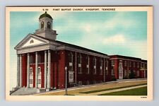 Kingsport TN-Tennessee, First Baptist Church, Vintage Souvenir Postcard picture